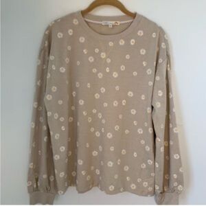 C&C California daisy wildflower print crewneck oversized pullover size 1X